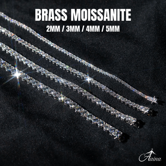 Brass Moissanite Tennis Bracelet