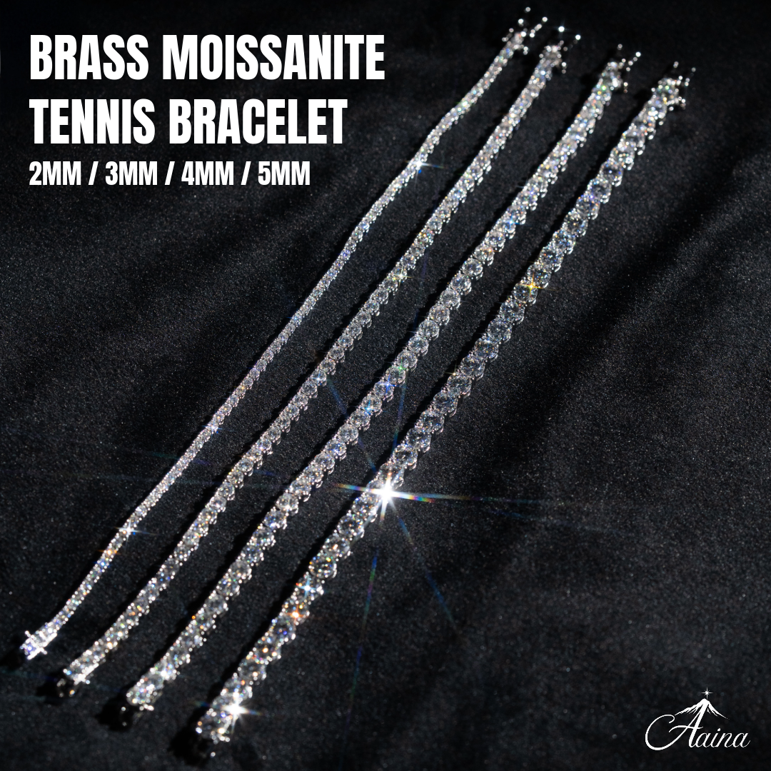 Brass Moissanite Tennis Bracelet