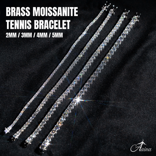 Brass Moissanite Tennis Bracelet