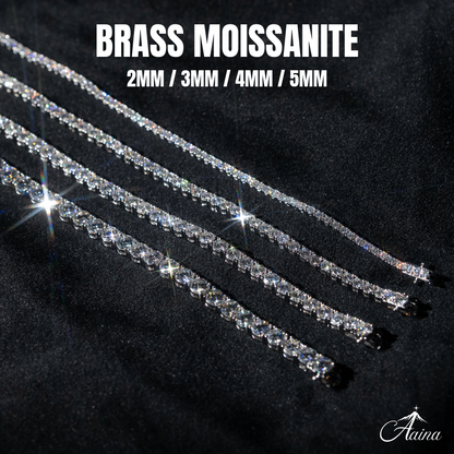 Brass Moissanite Tennis Bracelet