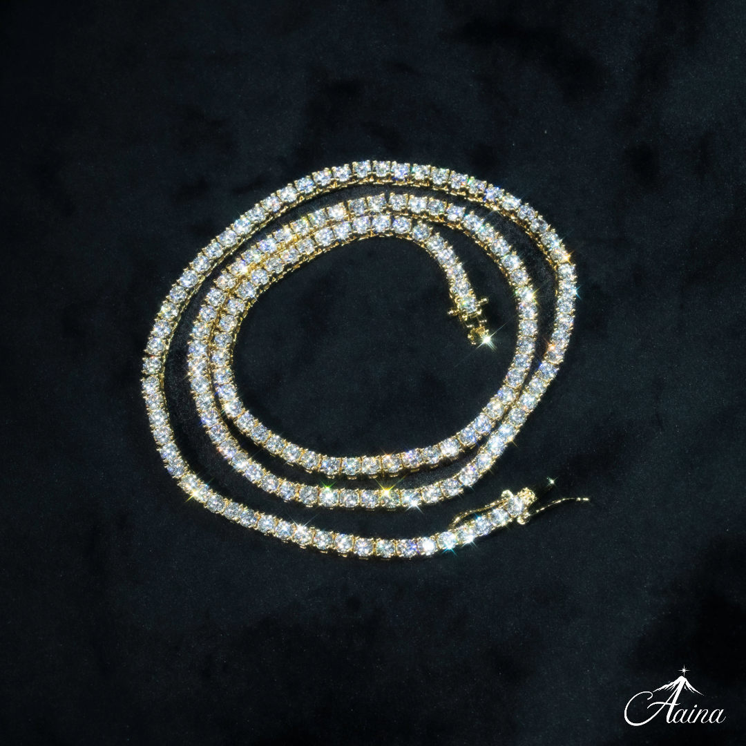 Brass Moissanite Tennis Necklace